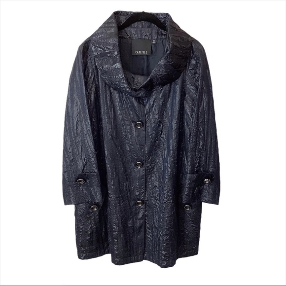 Carlisle Jackets & Blazers - Carlisle Silk Blend Animal Crinkle Jacket Coat 12